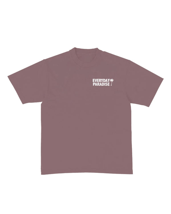 EVERYDAY PARADISE, MAUVE T-SHIRT